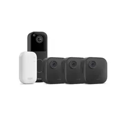 Blink Outdoor Kamera 4 & Videotürklingel (Schwarz) - Kabellose HD-Sicherheitskamera mit 2 Jahren Batterielaufzeit