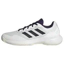 adidas Herren Gamecourt 2.0 Tennis Schuhe, Weiß/Schwarz/Pink, 42 EU