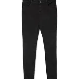 VERO MODA Vmseven Nw Shape Up Jeans für Damen, Schwarz, Größe L