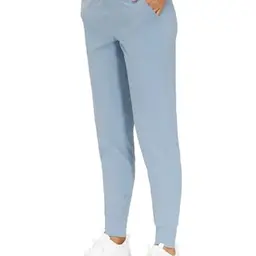 THE GYM PEOPLE Jogginghose Damen High Waist Sportleggings für Fitness und Freizeit - Denim Blau, Größe S