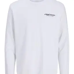 JJ Rebel Herren Jrebzack Tee Crew Neck, Weiß, Größe L