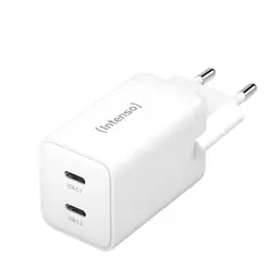 Intenso Power Adapter W40CC, 40 Watt USB-C Netzteil mit 2 Anschlüssen, ideal für Smartphone und Laptop, weiß