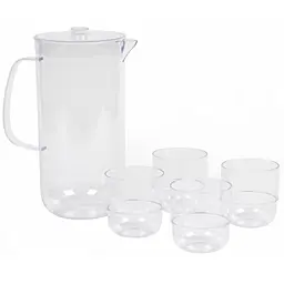 Cambridge Fete 5-teiliges Gläser- und Kannenset - BPA-frei, stapelbar, ideal für Partys und Picknicks