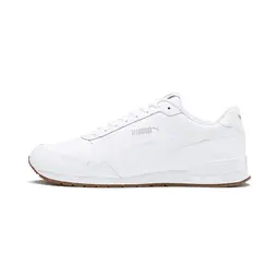 PUMA ST Runner v2 Unisex Low-Top Trainer, Weiß/Grau/Violett, 42.5 EU