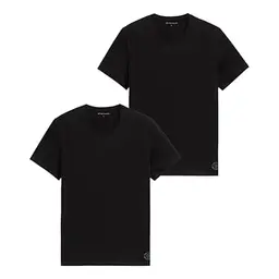 TOM TAILOR Herren Crewneck T-Shirt im Doppelpack, 29999 - Black, L