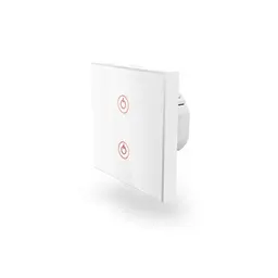 Hama Wi-Fi Touch Lichtschalter, kompatibel mit Alexa/Google Home, WLAN Wandschalter, Weiß