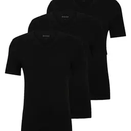 HUGO BOSS Herren T-Shirt V-Neck, Schwarz, Größe XL