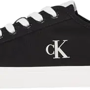 Calvin Klein Herren Sneaker, Canvas Low Top in Schwarz, Größe 42