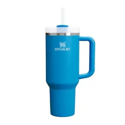 STANLEY Quencher H2.0 Flowstate Trinkflasche 1,2L mit Strohhalm, Thermobecher, Edelstahl, BPA-frei, Kühlt 11h, eisgekühlt 48h, Azure