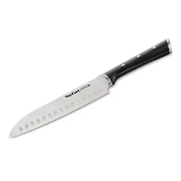 Tefal Ice Force Santoku Messer, 18 cm, Edelstahl/Schwarz