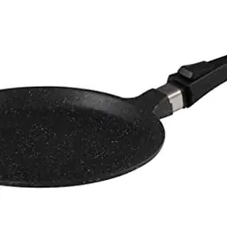 Pradel Excellence Crêpe Maker Stone Style, 24 cm, schwarz mit 2 Griffen