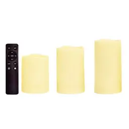 Erosway Flammenlose LED Outdoor Kerze - Stumpenkerze mit Timer und Fernbedienung