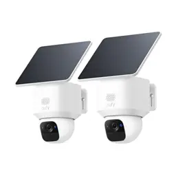 eufyCam Solo E30 2er-Pack - Kabellose Solar Überwachungskamera mit 360° Schwenk und KI-Tracking