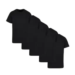 Build Your Brand T-Shirt Herren 5er-Pack Schwarz L
