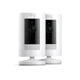 Außenüberwachungskamera Akku, 2 Stück, 1080p-HD, wetterfest, WLAN, kompatibel mit Alexa