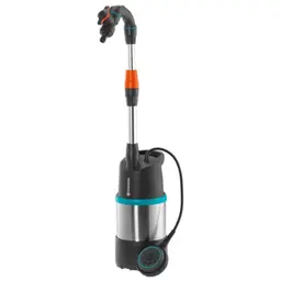 Gardena Regenfasspumpe 4700/2 inox – Tauchdruckpumpe mit Filter und Regulierventil, Fördermenge 4700 l/h