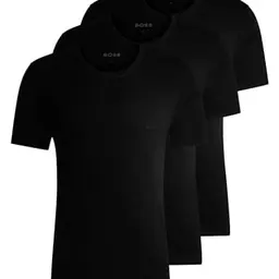 BOSS Herren T-Shirt Rn 3p New - Schwarz, Größe S