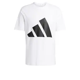 adidas Essentials Big Logo T-Shirt in Weiß/Schwarz, XL