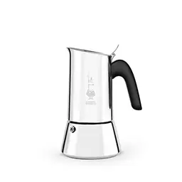 Bialetti New Venus Induction Espressokocher, Edelstahl, 6 Tassen, für alle Herdarten, Silber