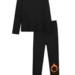 Thermounterwäsche für Mädchen - Fleece Skiunterwäsche Set mit Oberteil und Leggings