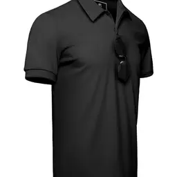 GLESTORE Herren Poloshirt Golf Kurzarm Schwarz XL - Bügelfrei