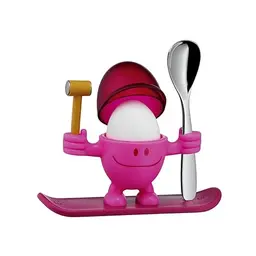 WMF McEgg lustiger Eierbecher für Kinder mit Löffel, pink