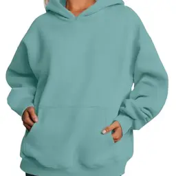 Tincini Damen Hoodie Fleece Pullover Casual Kapuzenpullover mit Kapuze (Blau, XS)