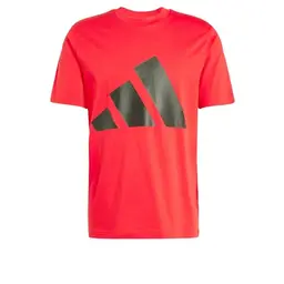 adidas Herren Essentials Big Logo T-Shirt, Pure Ruby/Black, Größe L