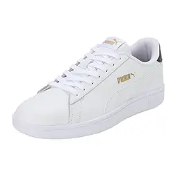 PUMA Smash v2 L Low-Top Schuhe für Unisex, Weiß und Blau, Größe 36 EU