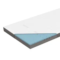 Genius Eazzzy Topper Deluxe 100x200cm - orthopädischer Gelschaum-Matratzentopper für Allergiker, inkl. Bezug, Weiß
