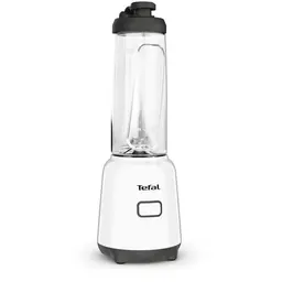 Tefal Mix & Move Mini-Standmixer mit To-Go-Flasche, 300W, kompaktes Design, abnehmbare Klingen, einfacher Bedienknopf, Weiß-Schwarz