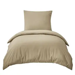 RUIKASI Bettwäsche 155x220 Khaki 2-teilig - Oeko-TEX Mikrofaser Set, weich und bügelfrei