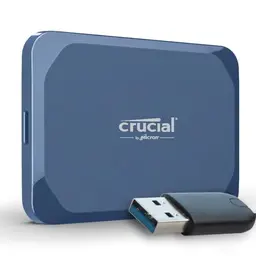 Crucial X10 8TB Externe SSD - Portable und ip65 wasser- und staubgeschützt, USB-C 3.2 Gen2, bis zu 2.100MB/s, Blau