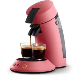Philips Senseo Original Plus Kaffeepadmaschine mit Kaffeestärkeauswahl in Sanftem Rot