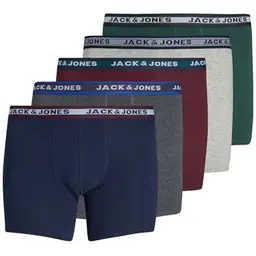 Jack & Jones Herren Jacoliver Trunks - 5er Pack, Dunkelgrau Melange, 5XL