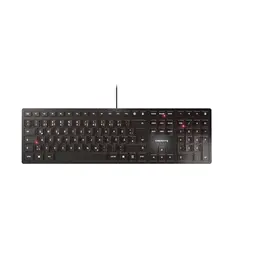 CHERRY KC 6000 Slim - Slim USB Keyboard - Kabelloses Design - Deutsches QWERTZ Layout - Schwarz