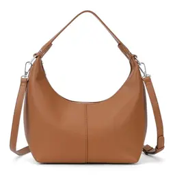 Kleine Damenhandtasche im Hobo-Stil mit abnehmbarem Schultergurt - Vintage Schwarz