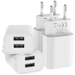 4er Pack USB Ladegerät für iPhone und Samsung Android Geräte (Ohne Ladekabel)