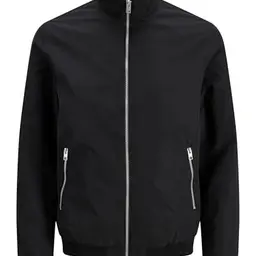 JACK & JONES Herren Bomberjacke Jjerush Harrington, Schwarz, Größe M