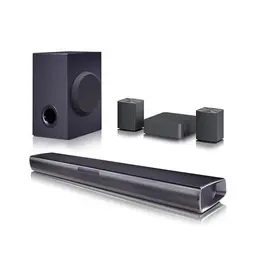 LG SQC4R 4.1 Soundbar mit kabellosem Subwoofer und Rücklautsprechern, Schwarz