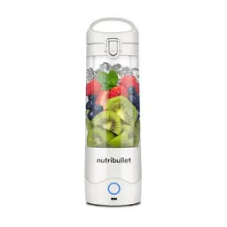 nutribullet Portable Smoothie Maker to go, 475 ml, kabellos, wiederaufladbar, für 15+ Mixvorgänge, tragbarer Mini Mixer, weiß