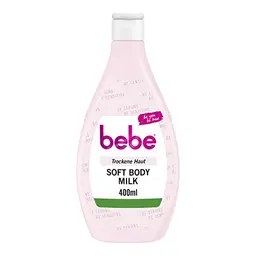 bebe Soft Body Milk 400 ml – schnell einziehende Bodylotion mit Jojobaöl, spendet 24 Stunden Feuchtigkeit