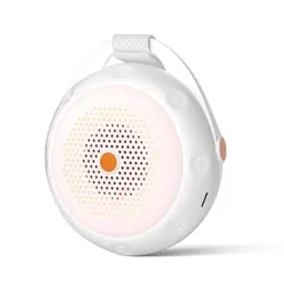 Baby-Einschlafhilfe mit Nachtlicht und 12 Klängen | USB-Ladefunktion (Grau/Orange)