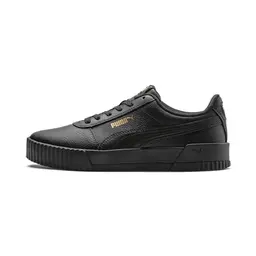 PUMA Damen Carina L Sneakers, Schwarz/Gold, 37.5 EU