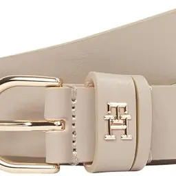Tommy Hilfiger Damen Ledergürtel 2,5 cm Beige (Sandalwood) 80 cm