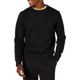 Amazon Essentials Herren Fleece-Sweatshirt, Schwarz, Größe M