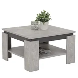 Hela Couchtisch Tim, quadratisch, in Betonoptik/Anthrazit, 68 x 68 x 41 cm