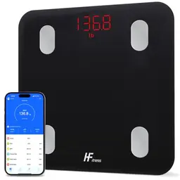 HF Körperfettwaage mit 19 Körperdatenanalyse - Bluetooth Personenwaage für iOS und Android