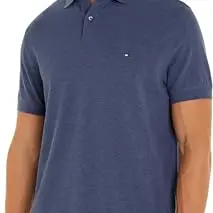 Tommy Hilfiger Herren Poloshirt Kurzarm Regular Fit, Blau, XS