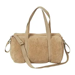 Vertbaudet Wickeltasche samt Baby Roll aus Plüsch, beiges Design
